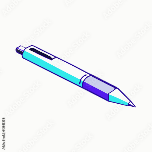 Pen isometric vector illustration  on a isolated white background (15)