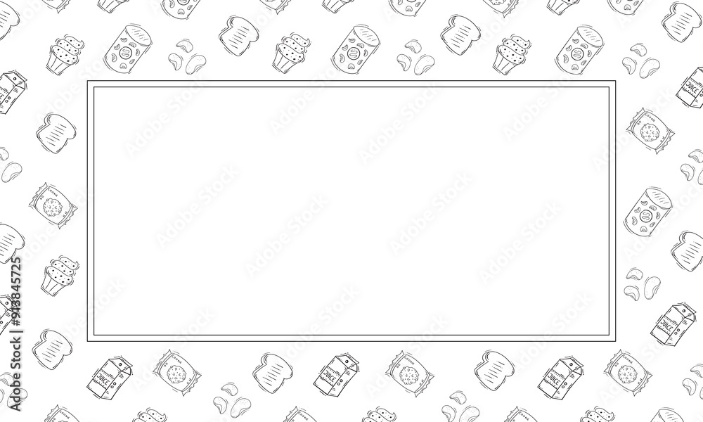 food and beverage frame in doodle style frame background food and beverage frame in doodle style frame background