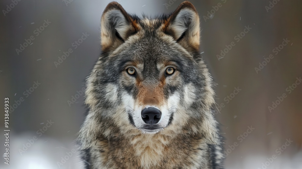 Canis Lupus. Wild Wolf, Predatory Mammal in Natural Wildlife Habitat Canis Lupus. Wild Wolf, Predatory Mammal in Natural Wildlife Habitat