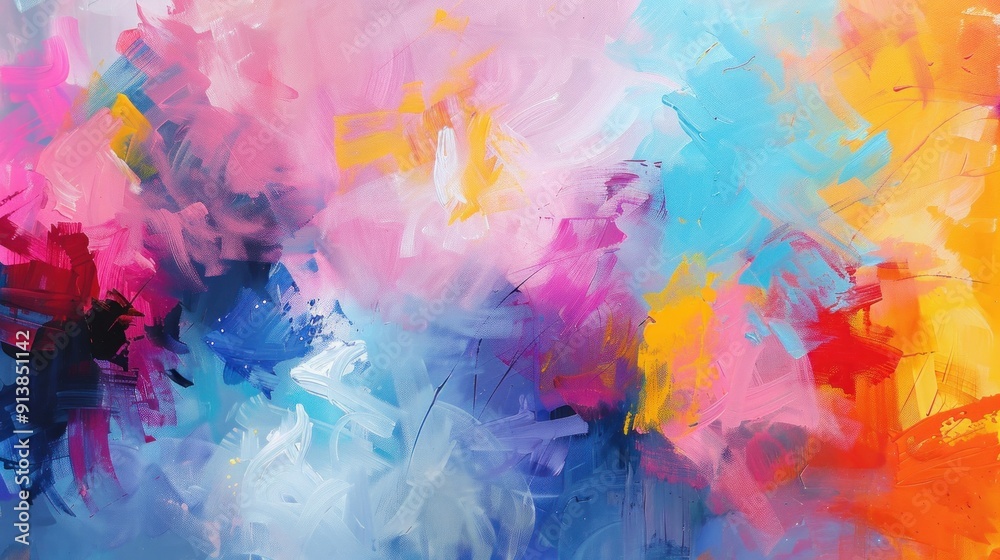 Abstract Painting with Vibrant Colors Abstract Painting with Vibrant Colors