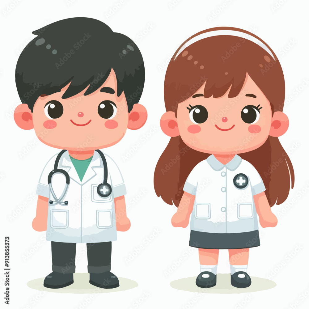 little doctors and nurses wearing hospital clothes little doctors and nurses wearing hospital clothes