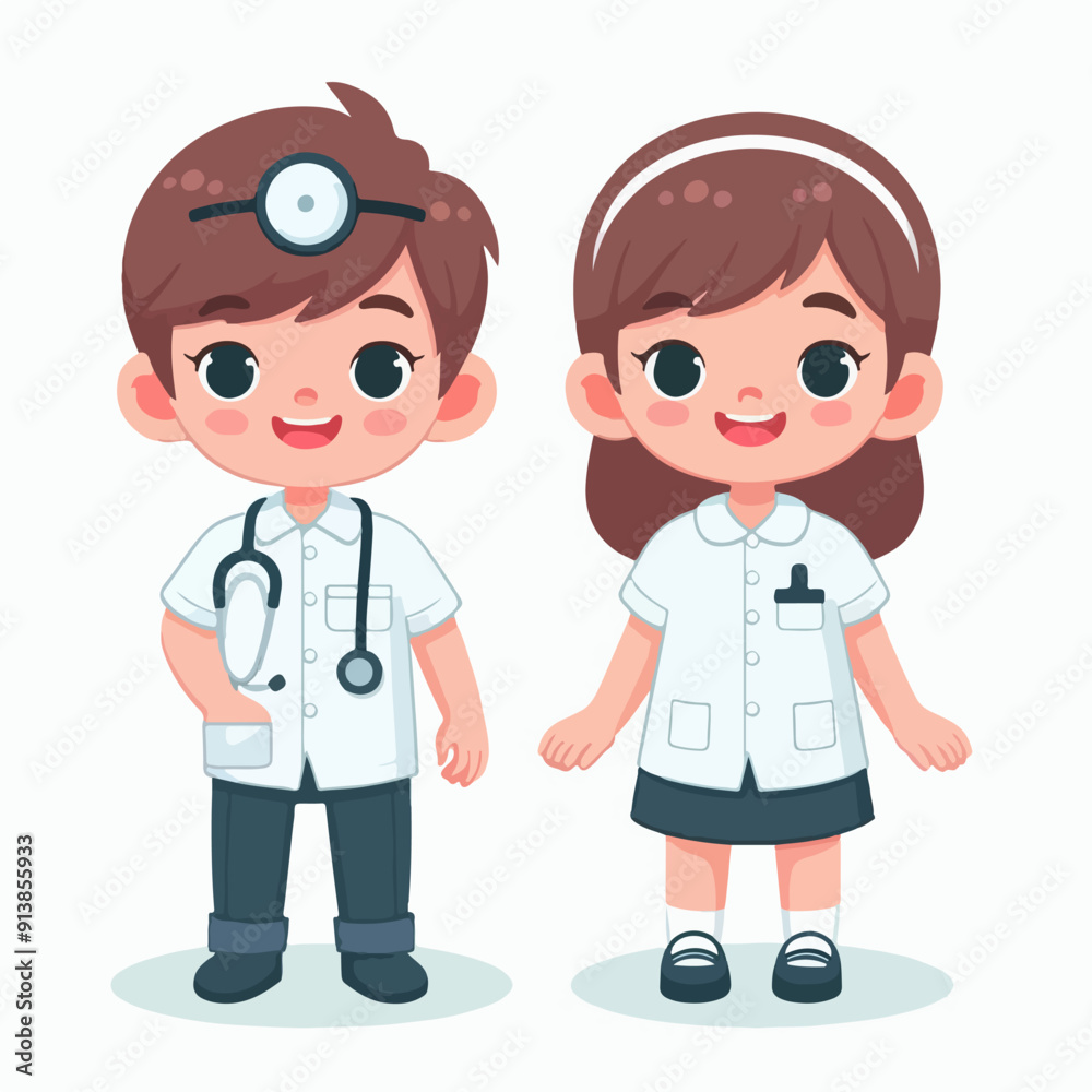 little doctors and nurses wearing hospital clothes little doctors and nurses wearing hospital clothes