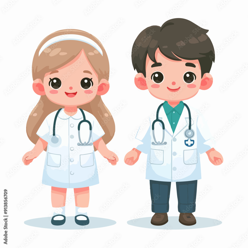 little doctors and nurses wearing hospital clothes little doctors and nurses wearing hospital clothes
