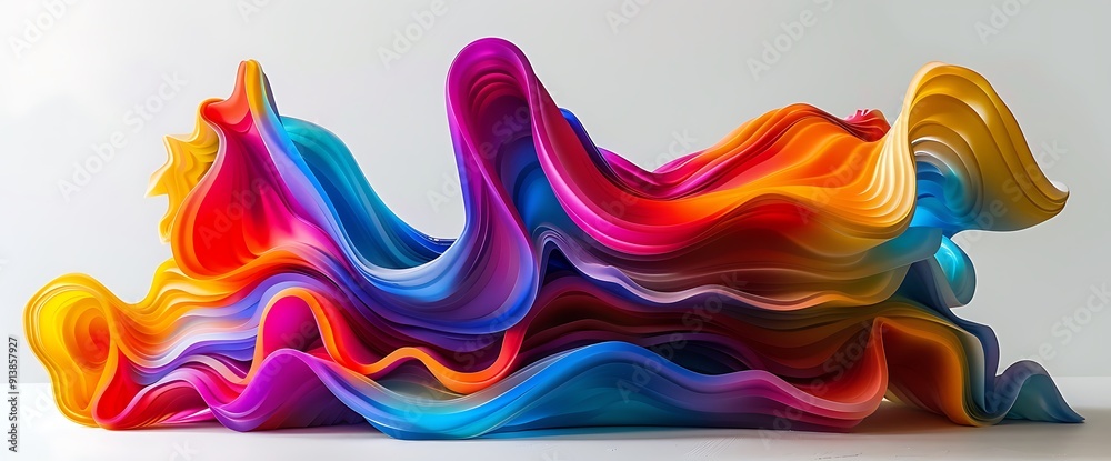 Obraz premium Abstract Colorful Swirling Form