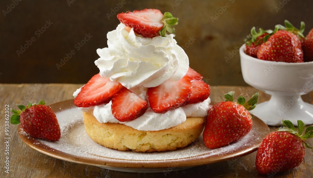 Luscious Strawberry Shortcake with Whipped Cream Luscious Strawberry Shortcake with Whipped Cream