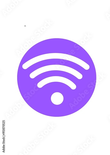 WiFi symbol in a circle, vector WiFi logo, internet signal, wifi icon 