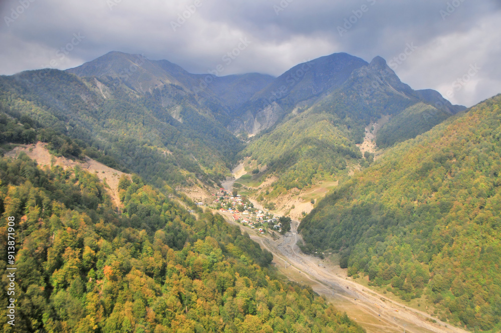 Fototapeta premium Greater Caucasus range near Mount Tufandagh in Azerbaijan