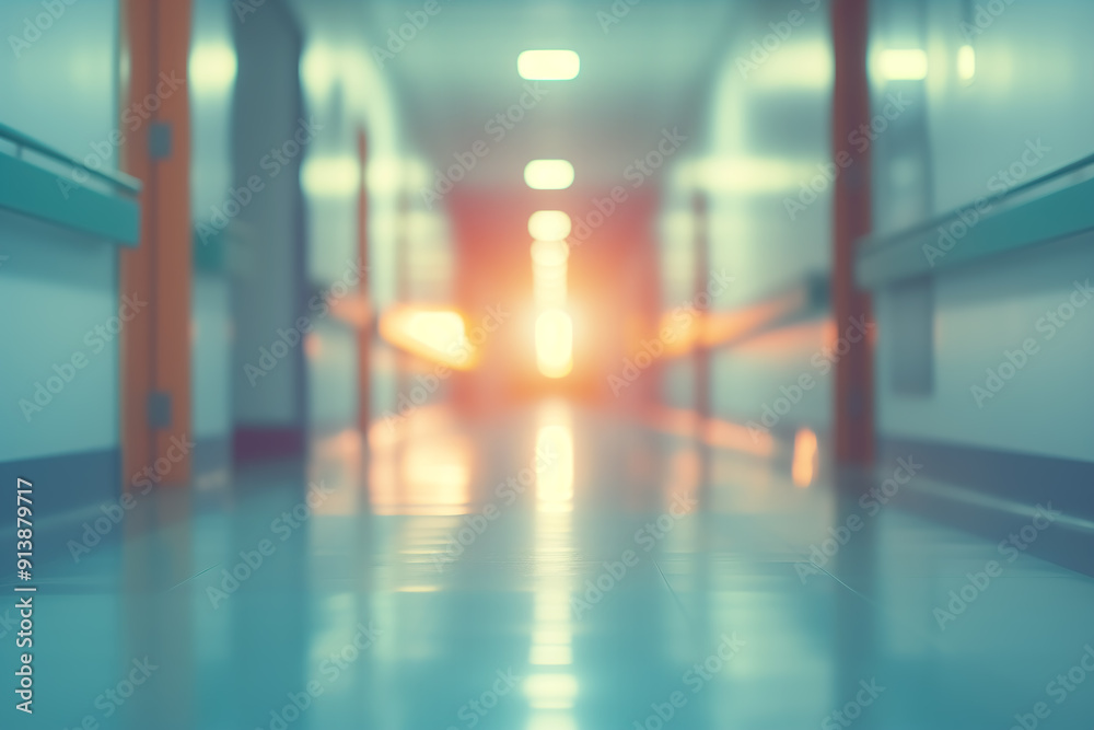 Blurred background of a long corridor Blurred background of a long corridor