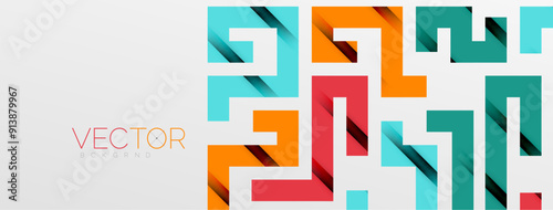 Color bend lines with shadow texture effect. Vector Illustration For Wallpaper, Banner, Background, Card, Book Illustration, landing page