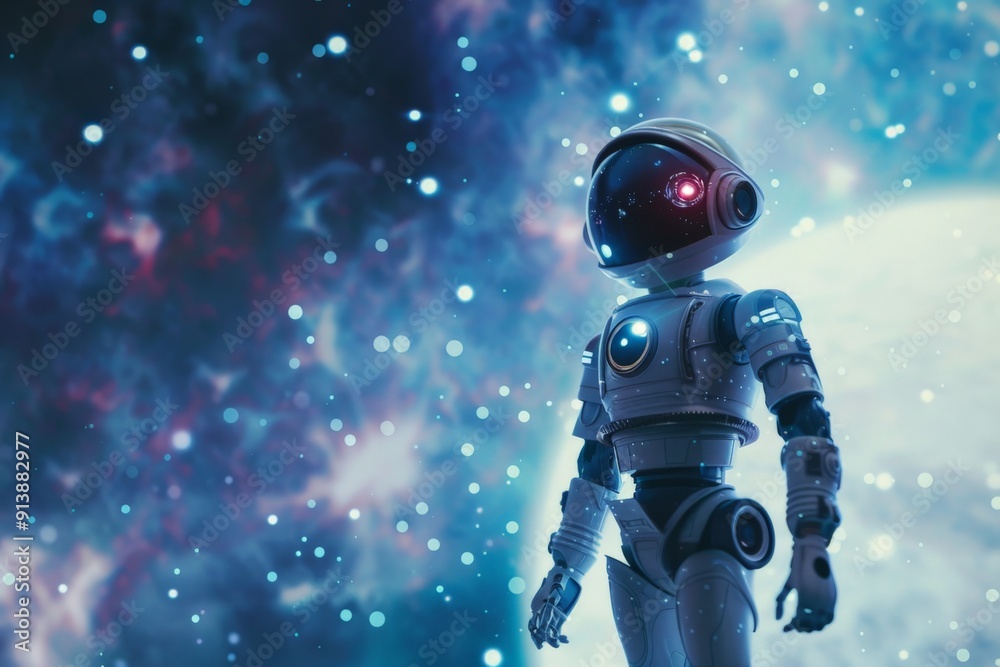 Robot Astronaut in Space. Robot Astronaut in Space.