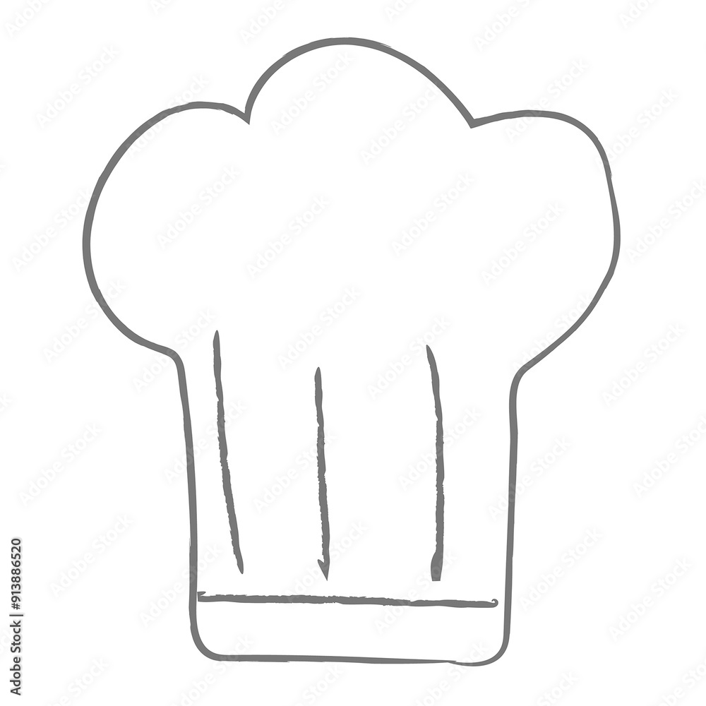 Cute doodle chef hat sticker design element Cute doodle chef hat sticker design element