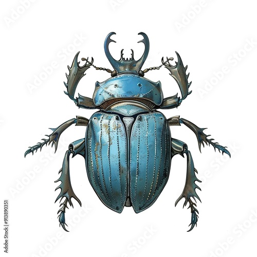 dung beetle Light element fantasy cartoon isolated whitebackground 16:9