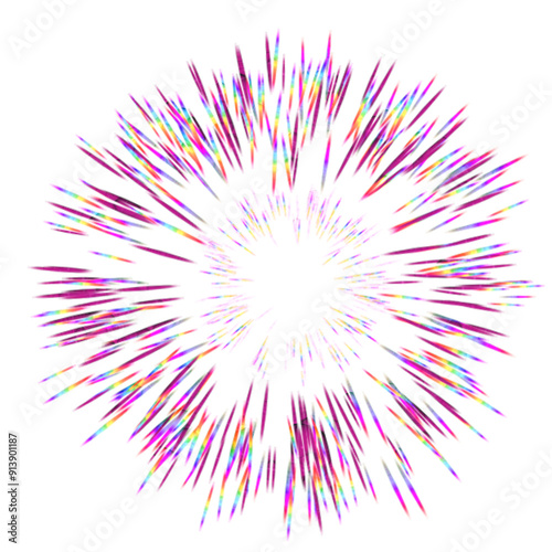 colorful fireworks elements