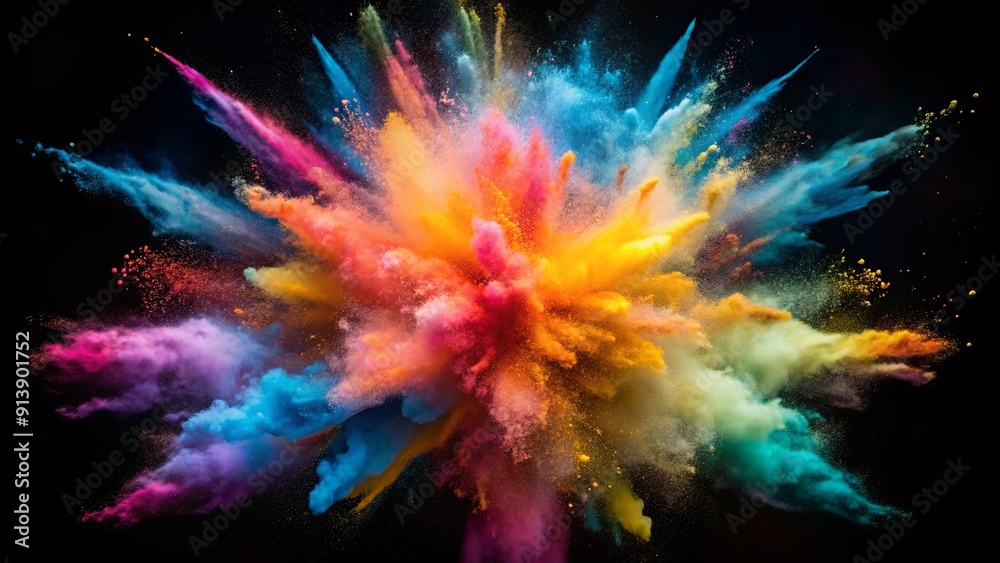 Abstract background of dust explosion with dynamic movement and contrast colors, dust, explosion, abstract, background Abstract background of dust explosion with dynamic movement and contrast colors, dust, explosion, abstract, background