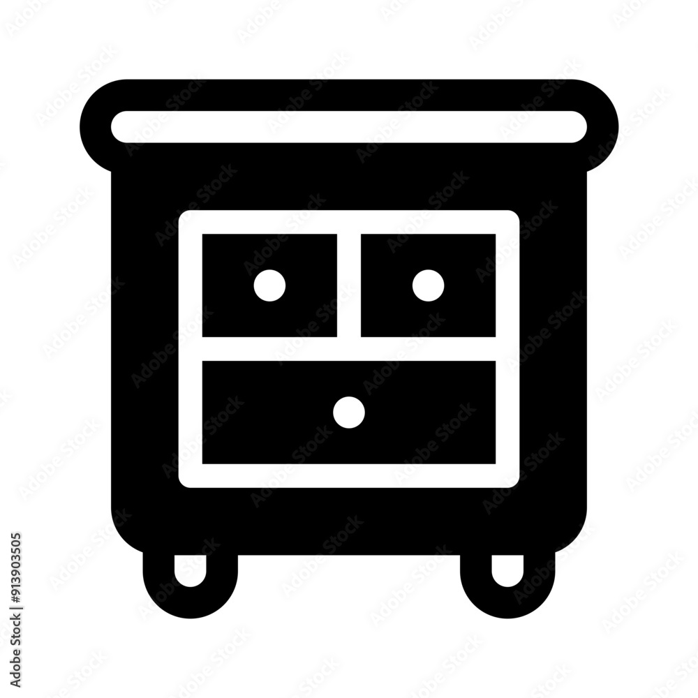 Drawer Glyph Icon. Single icon, glyph vector icon Drawer Glyph Icon. Single icon, glyph vector icon