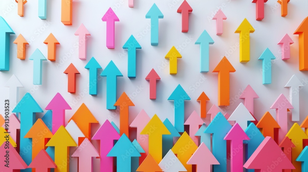 background of multicolored arrows pointing upwards background of multicolored arrows pointing upwards