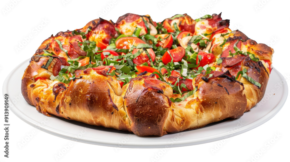Pizza puff on transparent background Pizza puff on transparent background