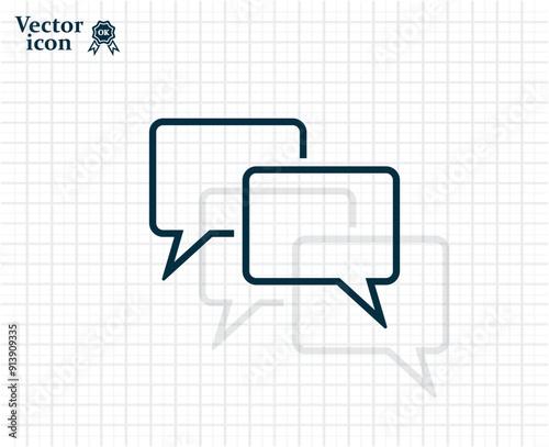 Dark colored vector icon with shadow on a light checkered background