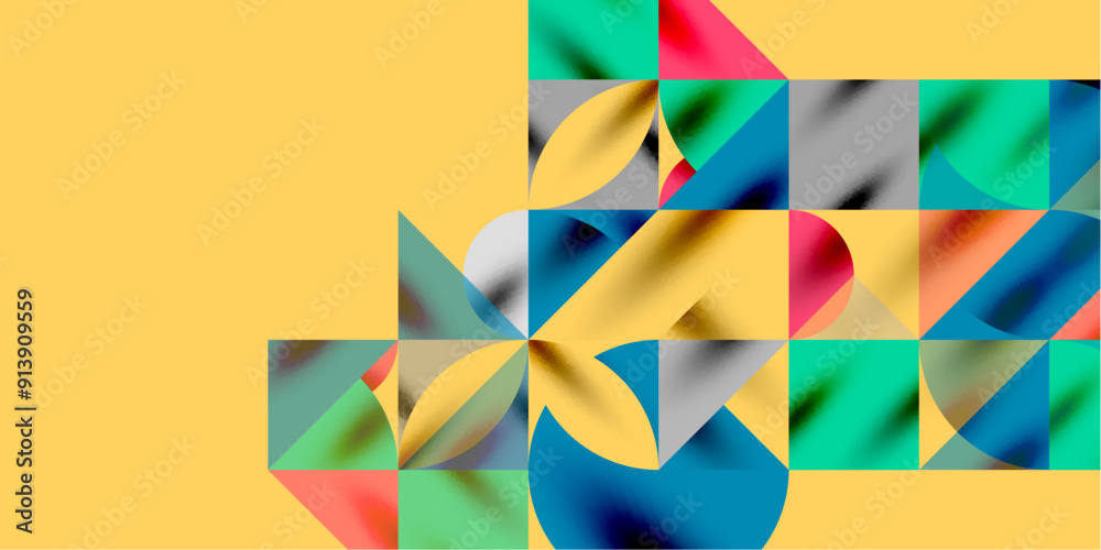 Triangles, round triangles and circles techno art. Vector Illustration For Wallpaper, Banner, Background, Card, Book Illustration, landing page Triangles, round triangles and circles techno art. Vector Illustration For Wallpaper, Banner, Background, Card, Book Illustration, landing page