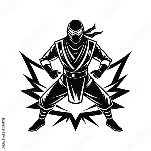 ninja silhouette 3.eps photo