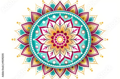 Mandala. Vector Ethnic Oriental Circle Ornament.