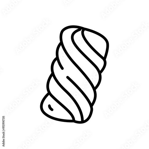 marshmallow icon vector in line style