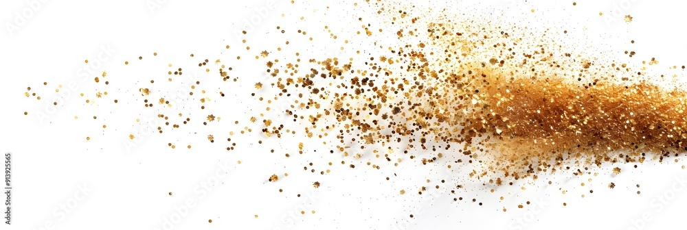 Scattered golden sand particles on a white background in an isolated, vector illustration style with a flat design and high resolution photography stock photo of high quality Scattered golden sand particles on a white background in an isolated, vector illustration style with a flat design and high resolution photography stock photo of high quality
