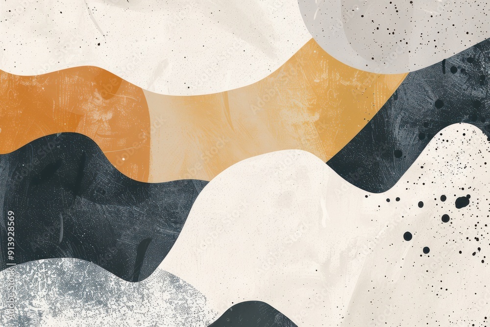Hand Drawn Minimalist Background in Neutral Tones with Abstract Shapes Hand Drawn Minimalist Background in Neutral Tones with Abstract Shapes