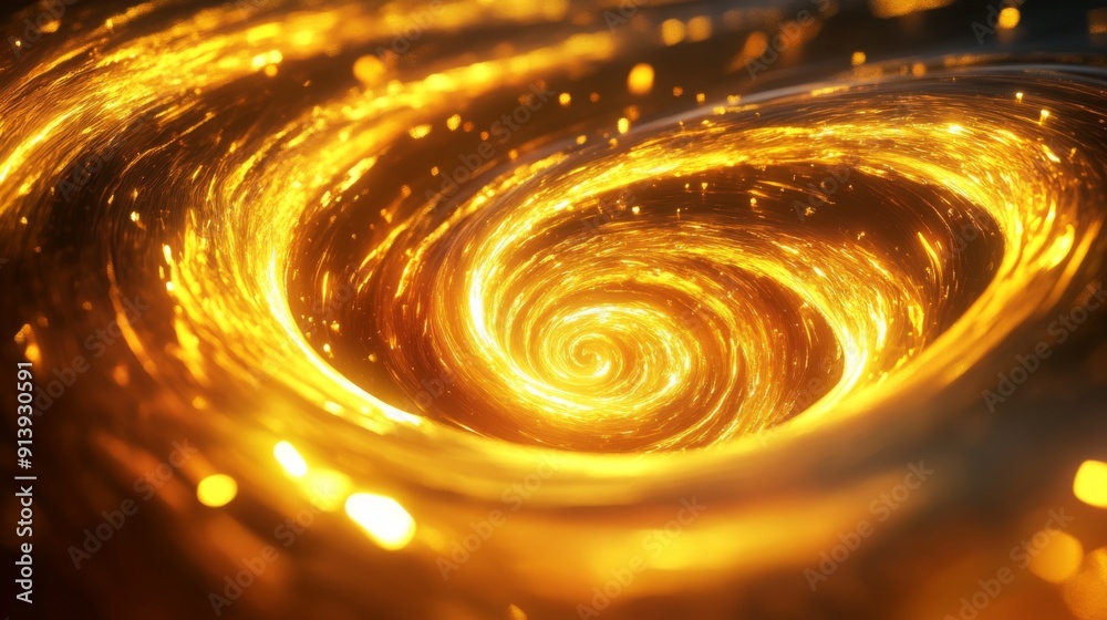 Glowing 3D golden vortex with dynamic swirls, emphasizing luxury and energy. Glowing 3D golden vortex with dynamic swirls, emphasizing luxury and energy.