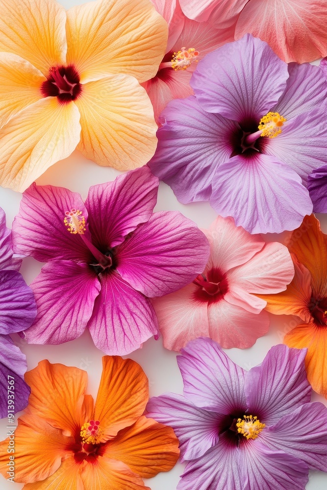 Tropical floral pattern with white background Tropical floral pattern with white background