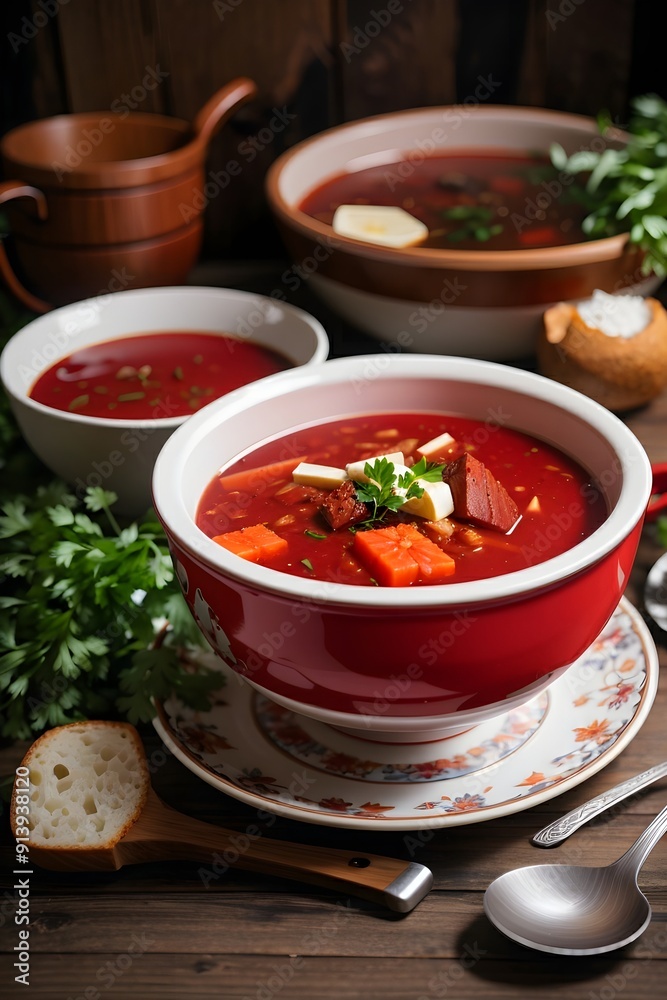 Authentic Beet Borscht With Sour Cream Authentic Beet Borscht With Sour Cream