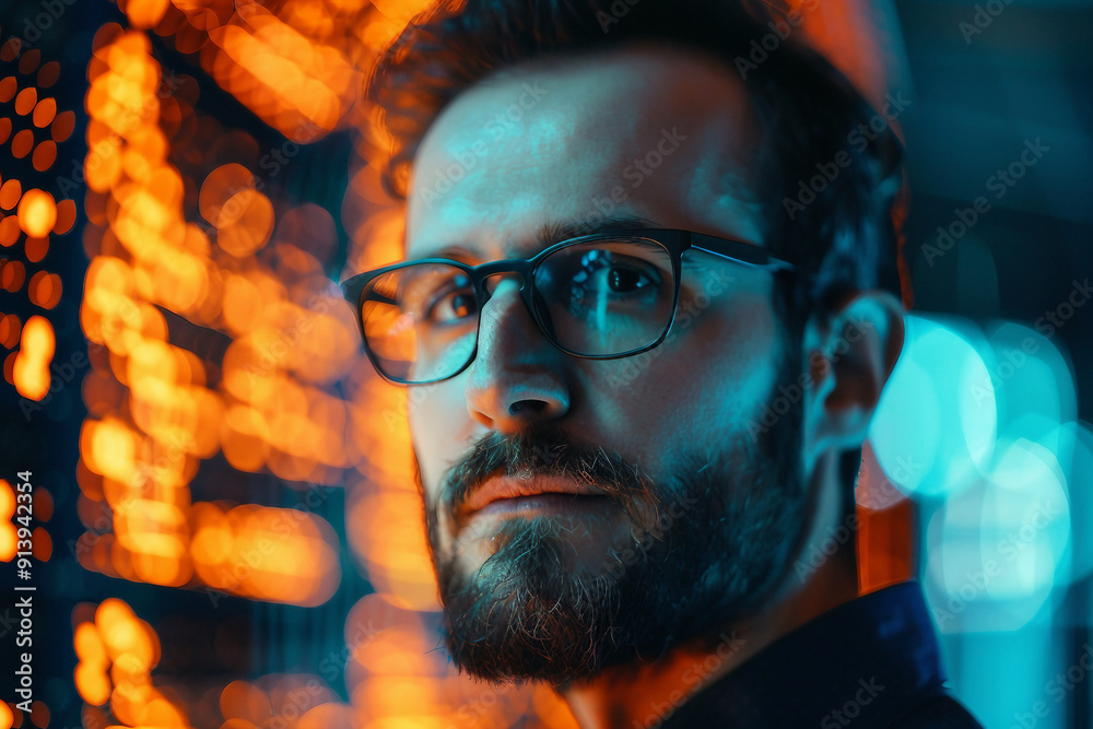 Image of worker in modern company industrial area business enterprise generative AI Image of worker in modern company industrial area business enterprise generative AI