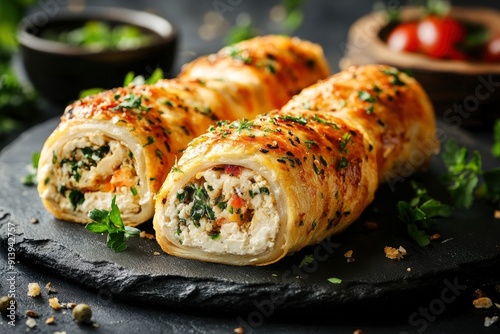 tasty traditional german roulades on plate, ai