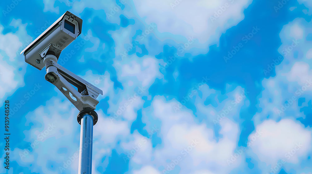 Security camera on blue sky background ,cctv camera security with blue sky on background ,CCTV camera on pole on clear blue sky background for law and order
Security camera on blue sky background ,cctv camera security with blue sky on background ,CCTV camera on pole on clear blue sky background for law and order