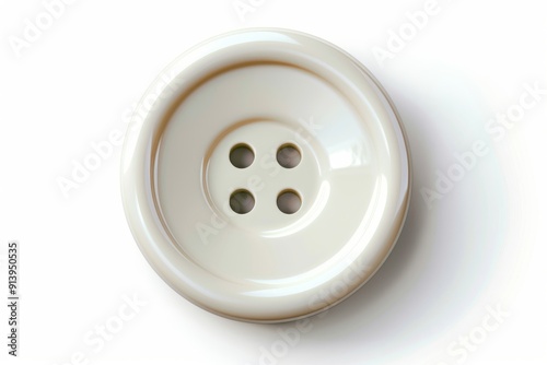 A minimalist illustration of a button on a clean white background, perfect for UI design or digital art. The button is centered and takes focus with its subtle shading and rounded edges.