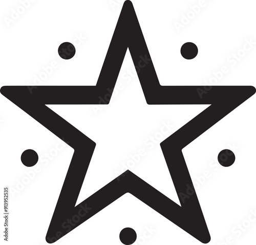 star vector silhouette illustration logo
