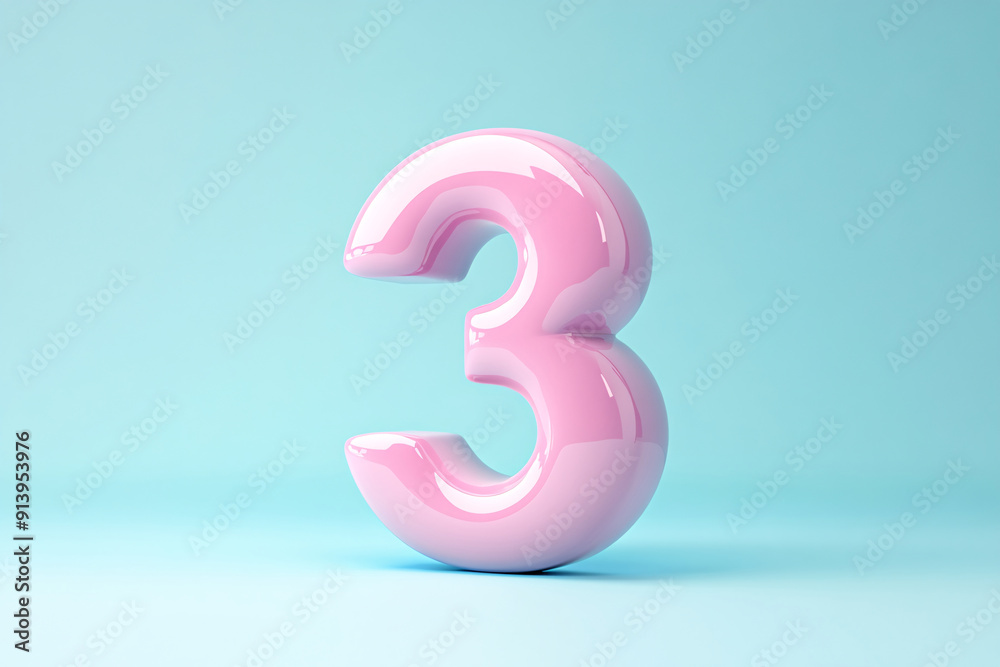 3d number 3, 3D rendering, anniversary birthday party celebration countdown concept illustration 3d number 3, 3D rendering, anniversary birthday party celebration countdown concept illustration