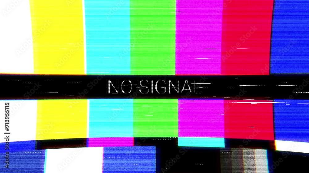 Animation video background static color noise glitch error video damage bad interference and no signal