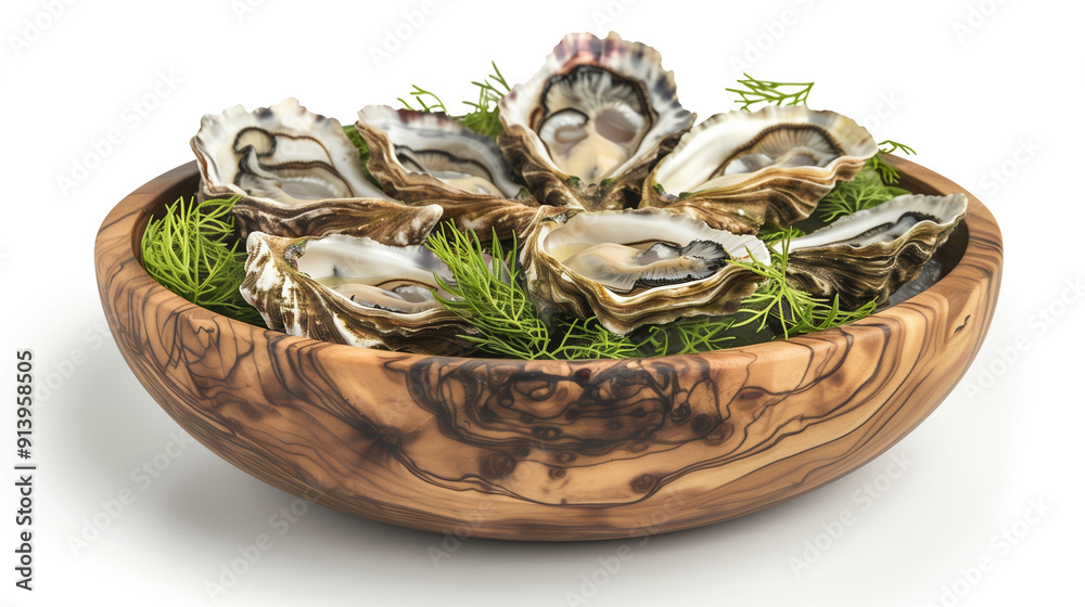 Natural Group of Oysters on White Background for Gourmet Seafood and Recipe Photography Natural Group of Oysters on White Background for Gourmet Seafood and Recipe Photography