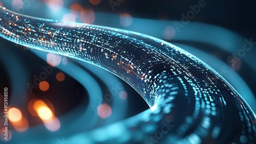 Charge distribution in conductors, holographic electricity flow, futuristic energy visualization