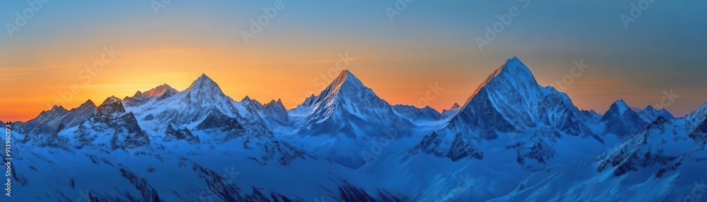 Skyline, snowcapped mountains, sunrise close up, focus on, copy space radiant, warm tones Double exposure silhouette with snow Skyline, snowcapped mountains, sunrise close up, focus on, copy space radiant, warm tones Double exposure silhouette with snow