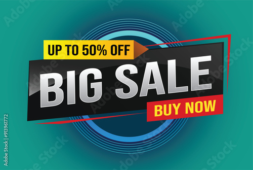Big sale buy now poster banner graphic design icon logo sign symbol social media website coupon Banner design template for marketing. Special offer promotion retail

