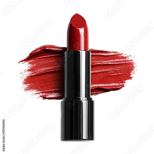 red lipstick png. tube of red lipstick top view png. luxurious red lipstick tube flat lay png. facial cosmetics for a beauty campaign concept isolated. rouge 