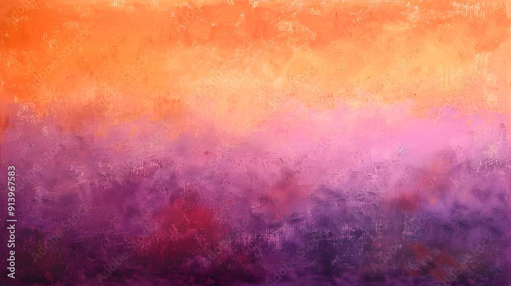 Tranquil Sunset Hues: A Blend of Orange and Violet in Dreamy Oil Pastel Texture Tranquil Sunset Hues: A Blend of Orange and Violet in Dreamy Oil Pastel Texture