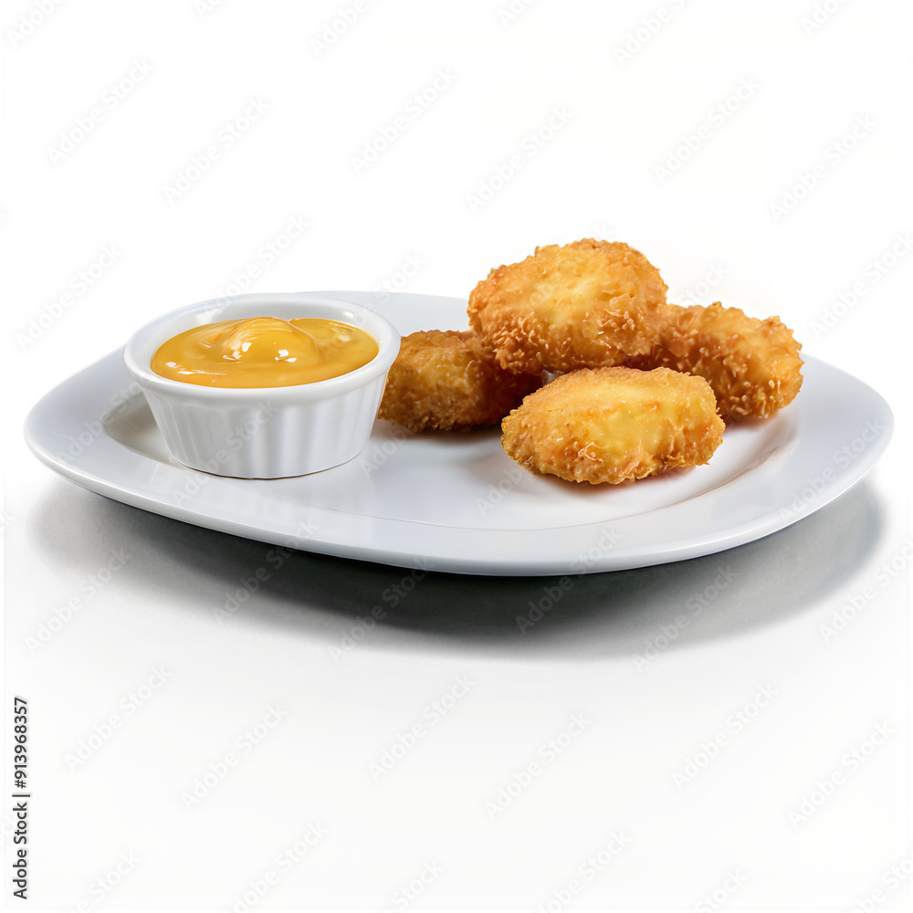 Crispy Golden Chicken Nuggets with Honey Mustard Sauce Crispy Golden Chicken Nuggets with Honey Mustard Sauce
