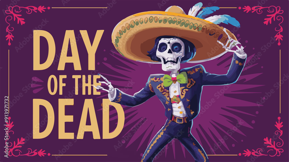 Dia Du Muertos- day of dead modern abstract poster Dia Du Muertos- day of dead modern abstract poster