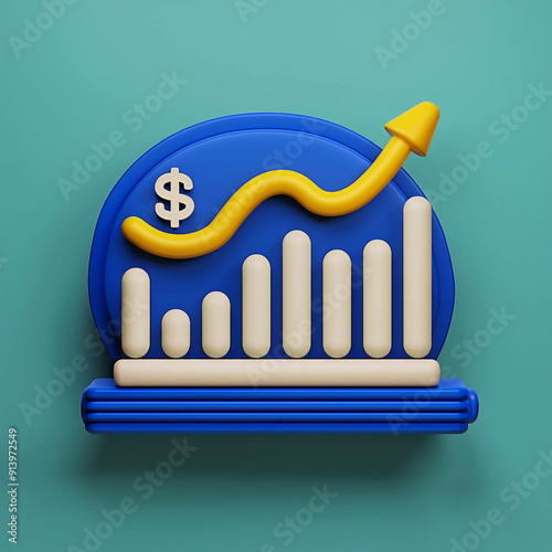 3d render graph icon