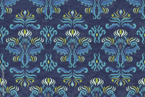Seamless paisley embroidered floral motif pattern in vector, for design, fabric, wrapping, digital motif, background, wallpaper, print, clothing, etc.	
