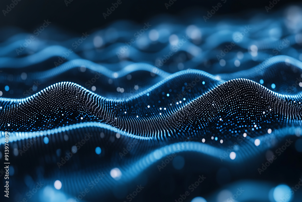 An abstract digital background with dynamic patterns and textures, blending vibrant colors and geometric shapes.