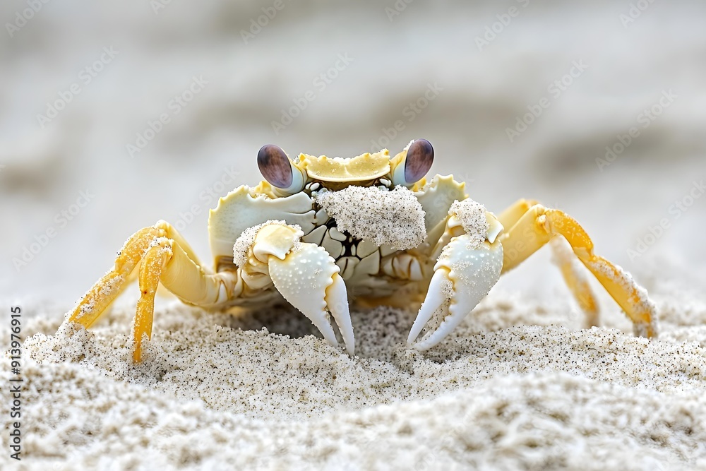 Ghost crab removing sand from its eye Ghost crab removing sand from its eye
